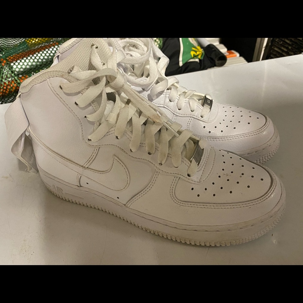 white high top air forces